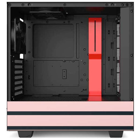 Pink and Black Stripes NZXT H510 Compact ATX Mid-Tower Case Skin