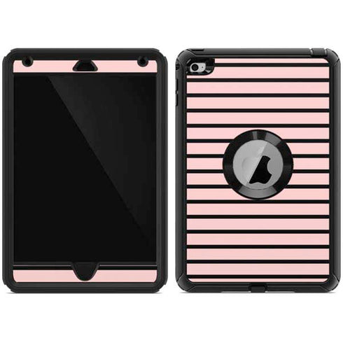Pink and Black Stripes Otterbox Defender iPad Skin