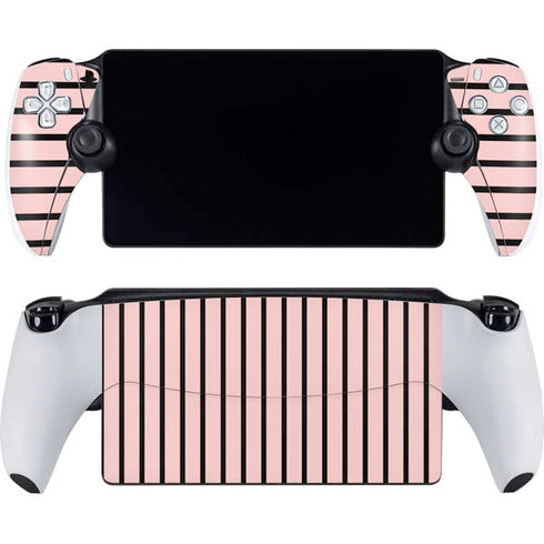 Pink and Black Stripes PlayStation Portal Remote Player Skin