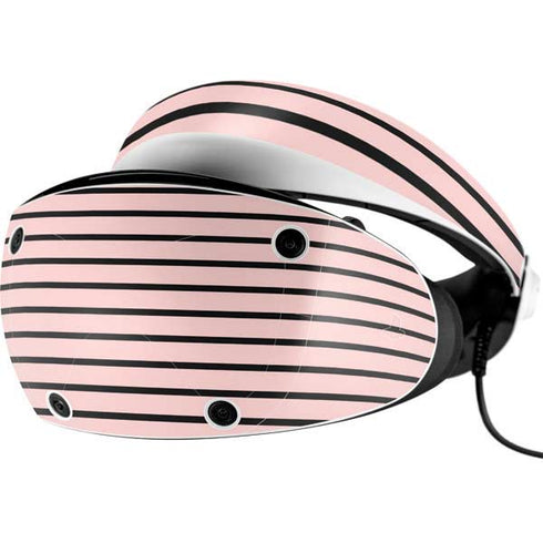 Pink and Black Stripes PlayStation VR2 Skin