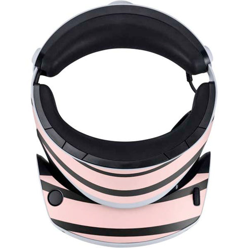 Pink and Black Stripes PlayStation VR2 Skin