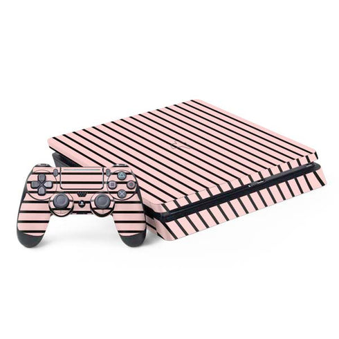 Pink and Black Stripes PS4 Slim Bundle Skin