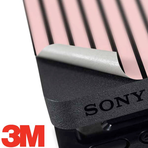 Pink and Black Stripes PS4 Slim Skin