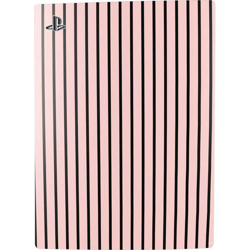 Pink and Black Stripes PS5 Console Skin