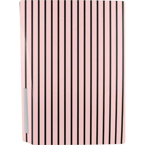 Pink and Black Stripes PS5 Console Skin