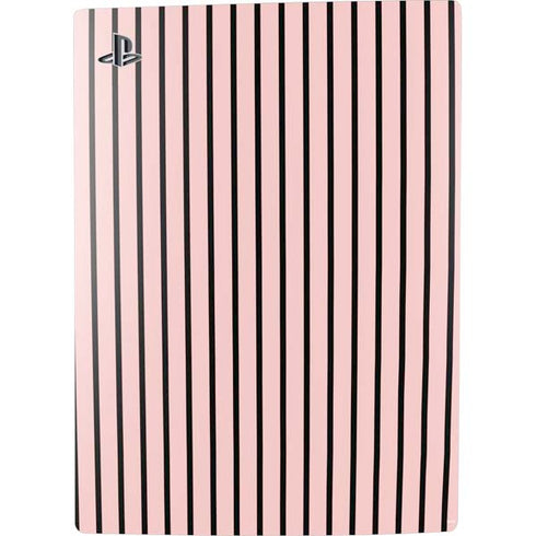 Pink and Black Stripes PS5 Digital Edition Console Skin