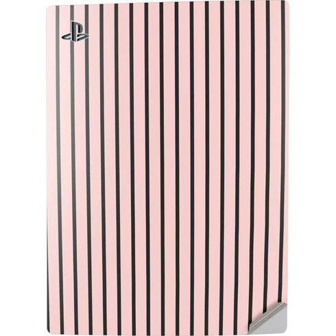 Pink and Black Stripes PS5 Digital Edition Console Skin