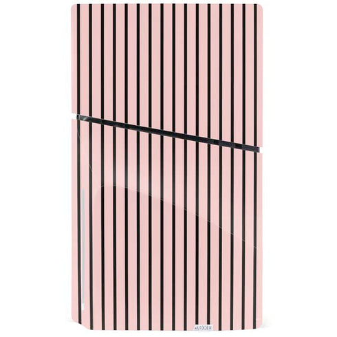 Pink and Black Stripes PS5 Slim Disk Bundle Skin