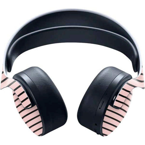 Pink and Black Stripes PULSE 3D Wireless Headset for PS5 Skin