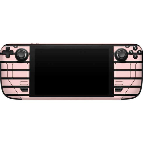 Pink and Black Stripes Steam Deck Handheld Gaming Computer Skin