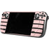 Pink and Black Stripes Steam Deck Handheld Gaming Computer Skin