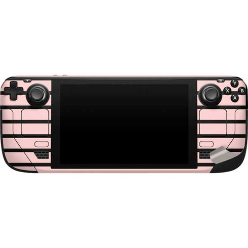 Pink and Black Stripes Steam Deck Handheld Gaming Computer Skin