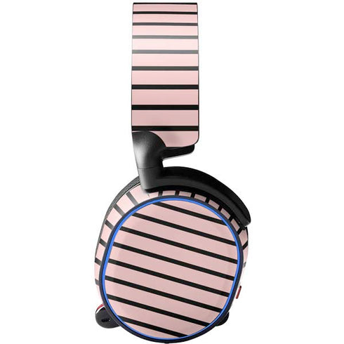 Pink and Black Stripes SteelSeries Arctis 3 Skin