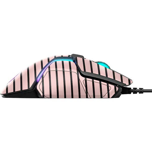 Pink and Black Stripes SteelSeries Rival 600 Gaming Mouse Skin