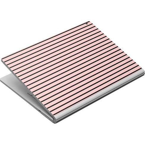 Pink and Black Stripes Surface Book Skin