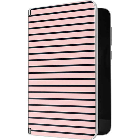 Pink and Black Stripes Surface Duo Skin