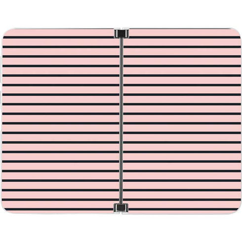 Pink and Black Stripes Surface Duo Skin