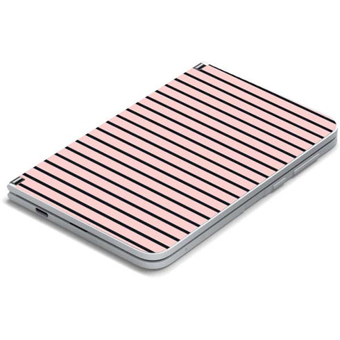 Pink and Black Stripes Surface Duo Skin