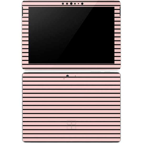 Pink and Black Stripes Surface Go Skin