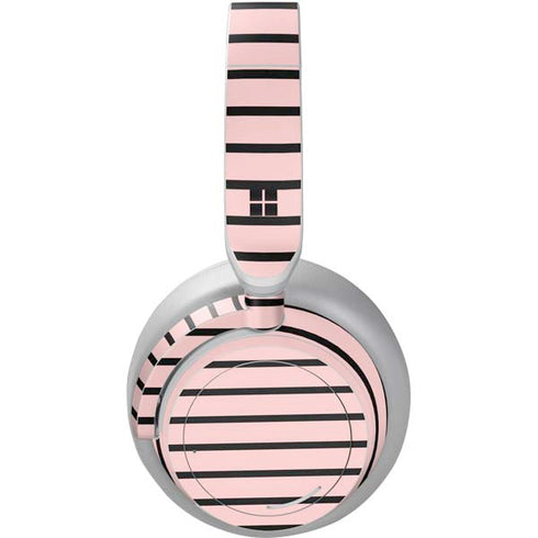Pink and Black Stripes Surface Headphones Skin
