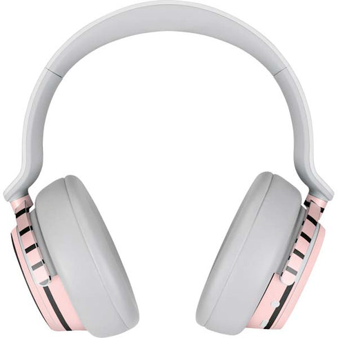 Pink and Black Stripes Surface Headphones Skin
