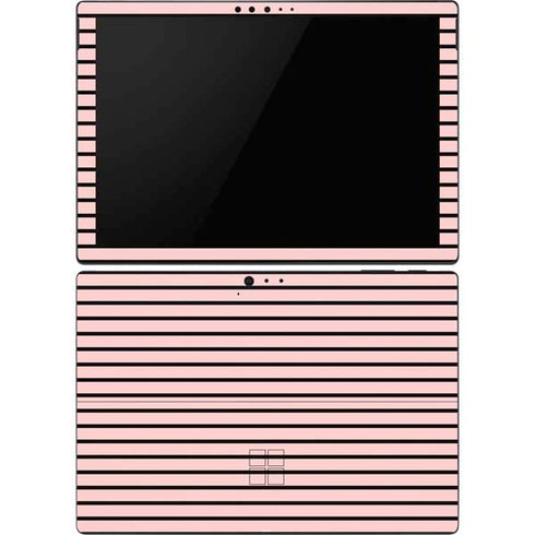 Pink and Black Stripes Surface Pro 6 Skin