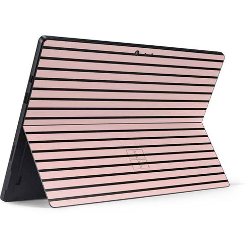 Pink and Black Stripes Surface Pro 6 Skin