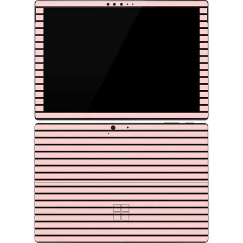 Pink and Black Stripes Surface Pro 7 Skin
