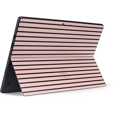 Pink and Black Stripes Surface Pro 7 Skin
