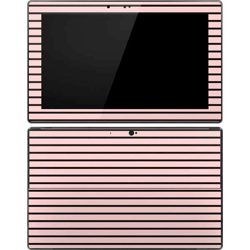 Pink and Black Stripes Surface Pro Tablet Skin