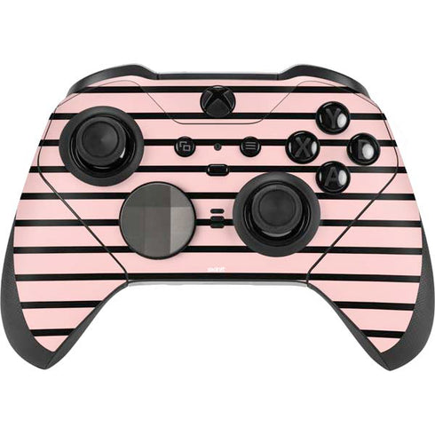 Pink and Black Stripes Xbox Elite Wireless Controller Series 2 Skin