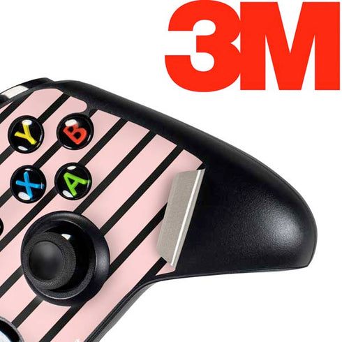 Pink and Black Stripes Xbox One Controller Skin