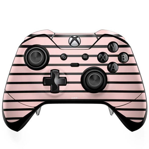 Pink and Black Stripes Xbox One Elite Controller Skin