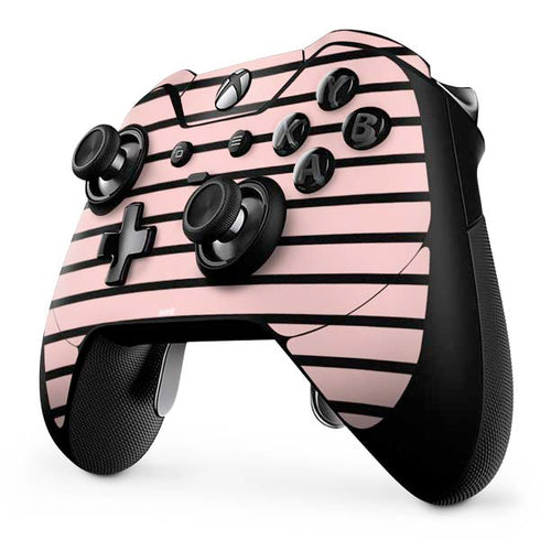 Pink and Black Stripes Xbox One Elite Controller Skin