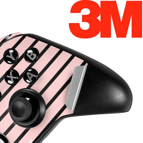 Pink and Black Stripes Xbox One Elite Controller Skin