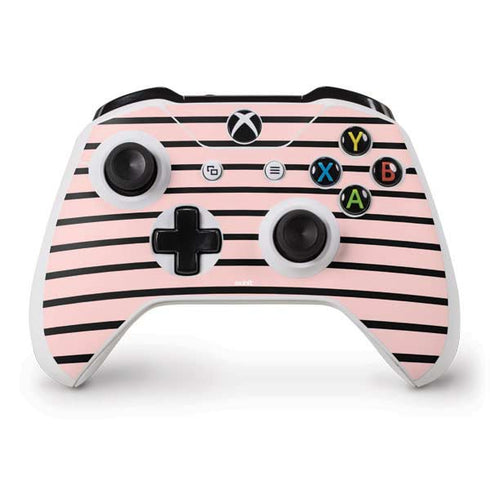 Pink and Black Stripes Xbox One S Controller Skin