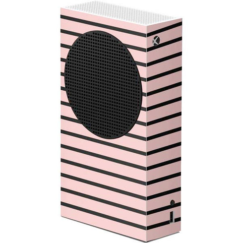 Pink and Black Stripes Xbox Series S Console Skin