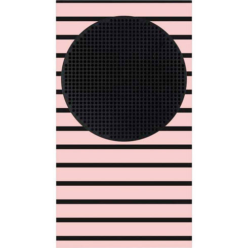 Pink and Black Stripes Xbox Series S Console Skin