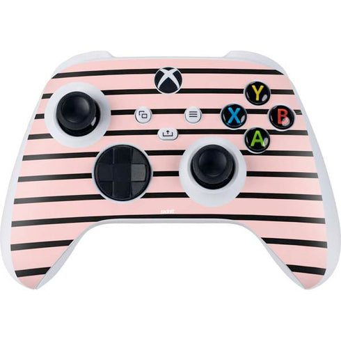 Pink and Black Stripes Xbox Series S Controller Skin