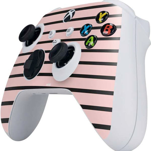 Pink and Black Stripes Xbox Series S Controller Skin