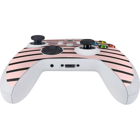 Pink and Black Stripes Xbox Series S Controller Skin