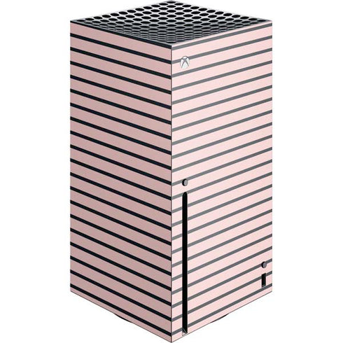 Pink and Black Stripes Xbox Series X Console Skin