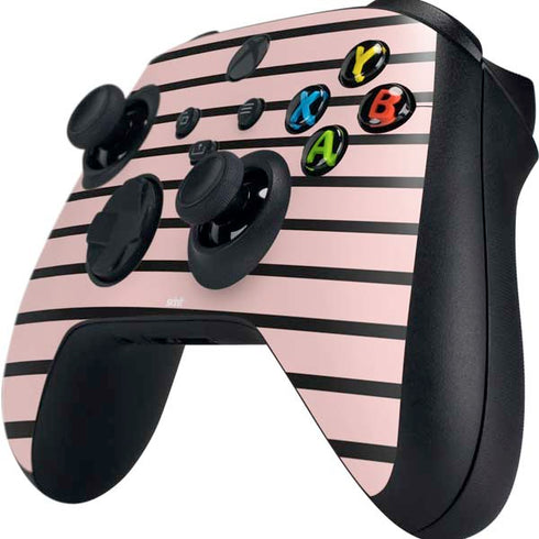 Pink and Black Stripes Xbox Series X Controller Skin