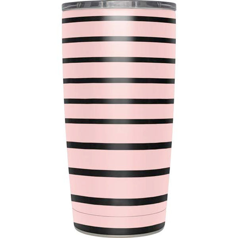 Pink and Black Stripes Yeti 20oz Tumbler Skin
