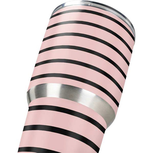Pink and Black Stripes Yeti 30oz Rambler Tumbler Skin