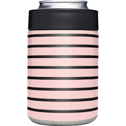 Pink and Black Stripes Yeti Colster Can Insulator Skin