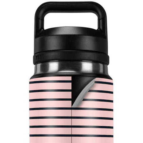 Pink and Black Stripes YETI Rambler 26oz Bottle Skin