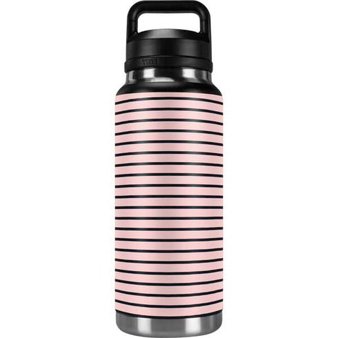 Pink and Black Stripes YETI Rambler 36oz Bottle Skin
