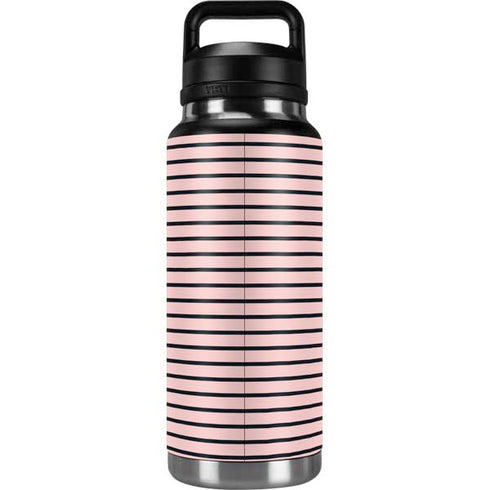 Pink and Black Stripes YETI Rambler 36oz Bottle Skin