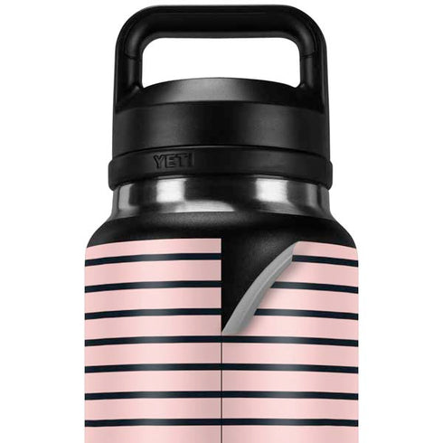 Pink and Black Stripes YETI Rambler 36oz Bottle Skin